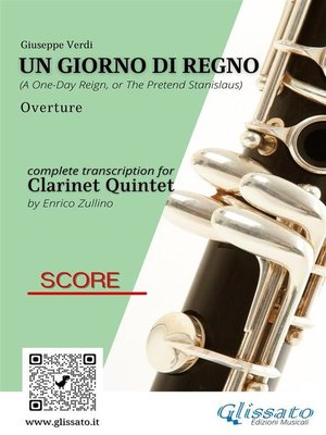 cover image of Score "Un giorno di regno" for Clarinet Quintet